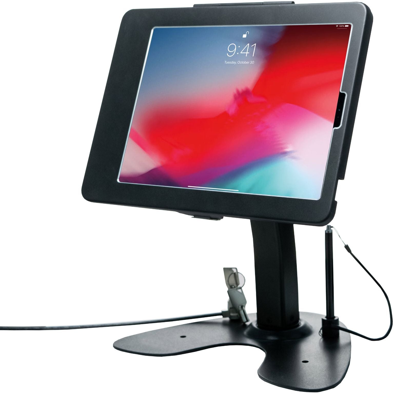 Dual Security Kiosk Stand with Locking Case and Cable for 11-inch iPad Pro