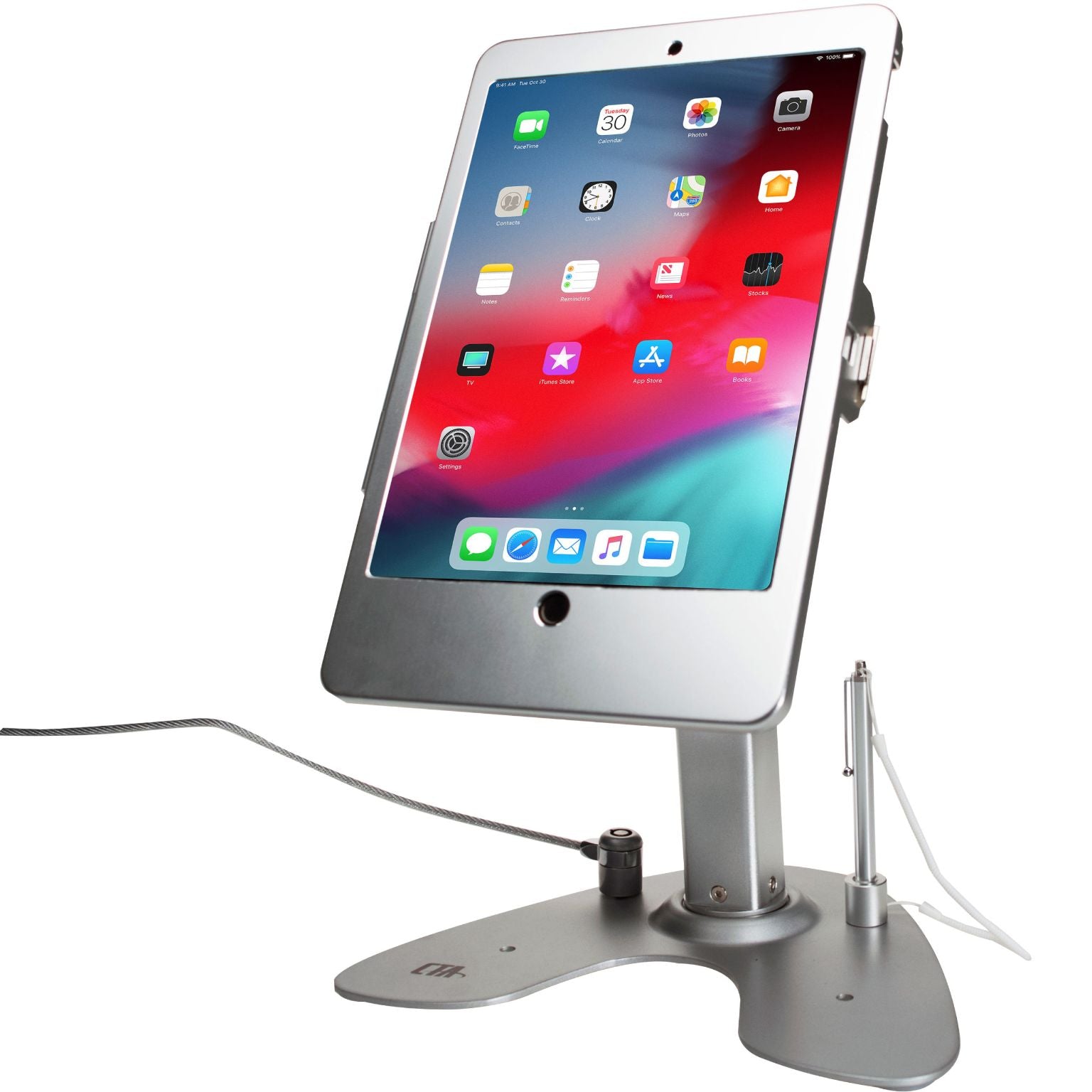 Dual Security Kiosk Stand with Locking Case and Cable for iPad Pro 10.5 and iPad Air Gen. 3