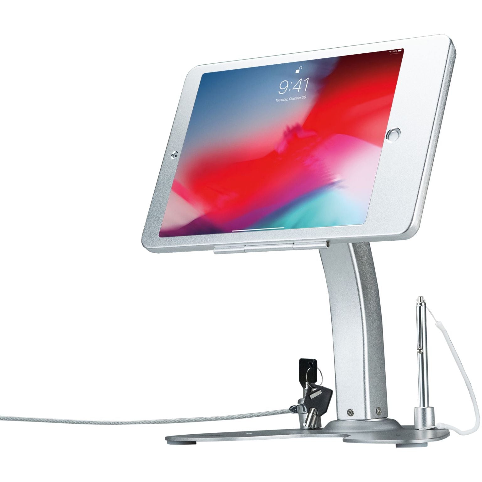 Dual Security Kiosk Stand with Locking Case and Cable for iPad Pro 10.5 and iPad Air Gen. 3