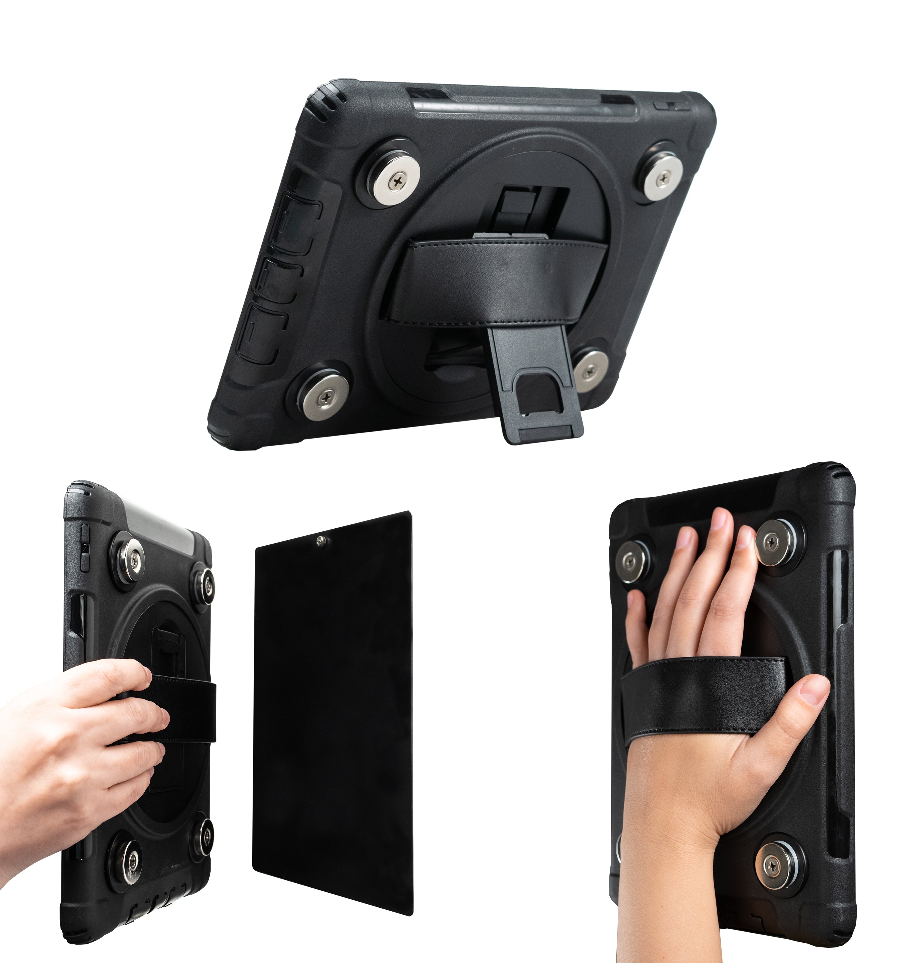 Magnetic Splash-Proof Case with Metal Mounting Plates for iPad 7th/ 8th/ 9th Gen 10.2”, iPad Air 3 &amp; iPad Pro 10.5"