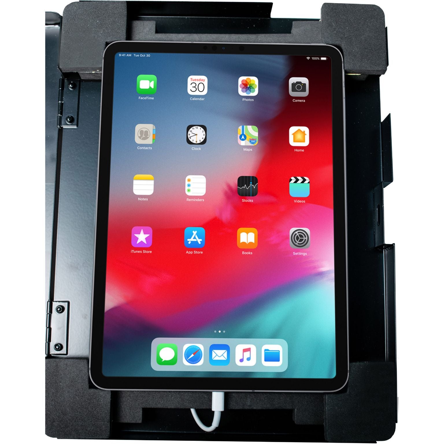 Premium Locking Shelf Mount for iPad 10.2-inch (7th/ 8th/ 9th Gen.), 11-inch iPad Pro, iPad Gen 6, Galaxy Tab S3 9.7”, and more