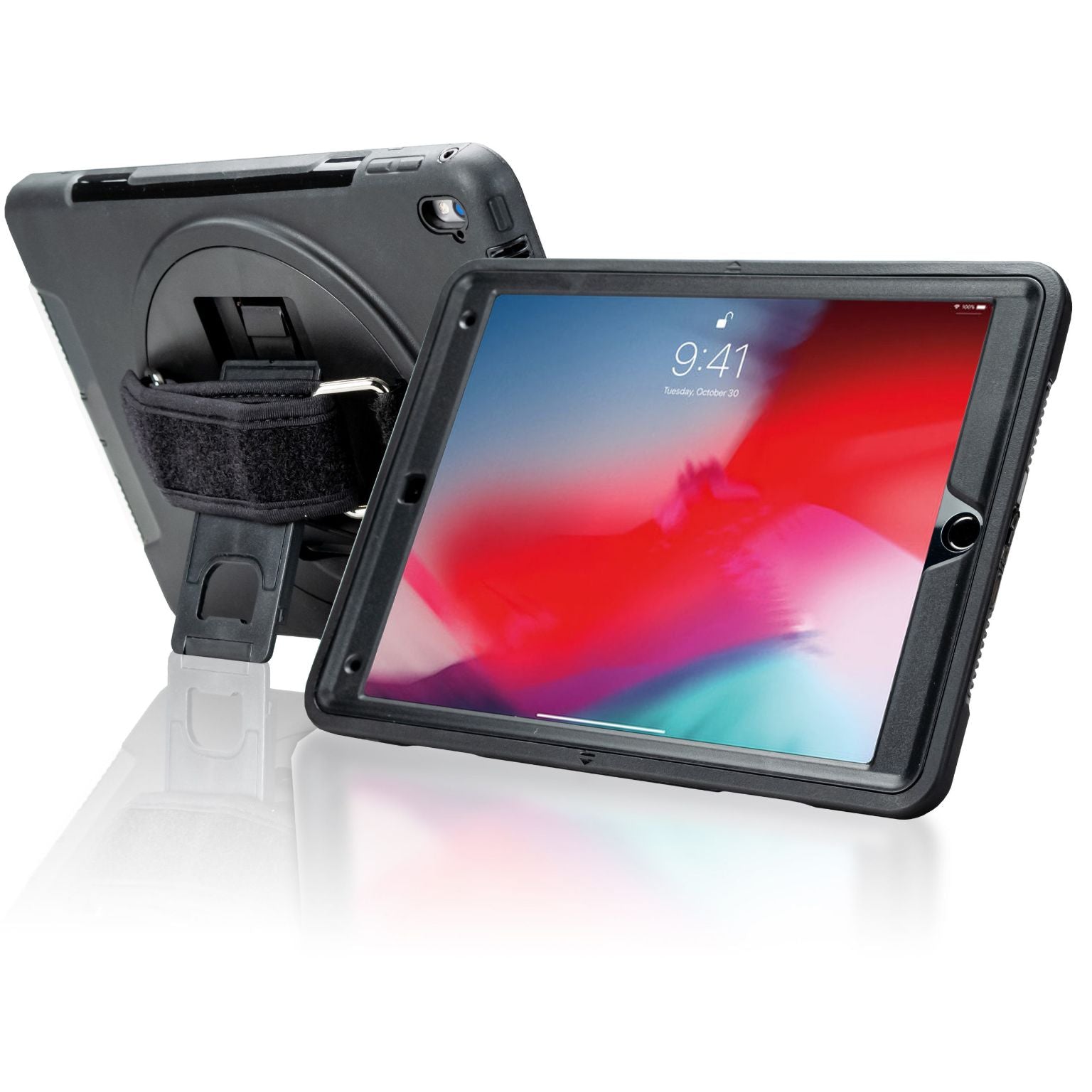 Military Grade Protective Case with Built-in 360 Degree Rotatable Grip Kickstand for iPad Pro 9.7"