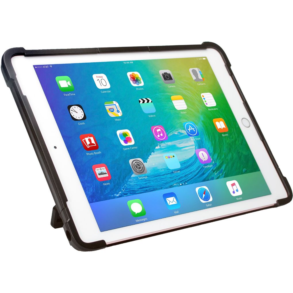 Security Carrying Case with Kickstand and Anti-Theft Cable for iPad Pro 9.7 inch and iPad Air 2