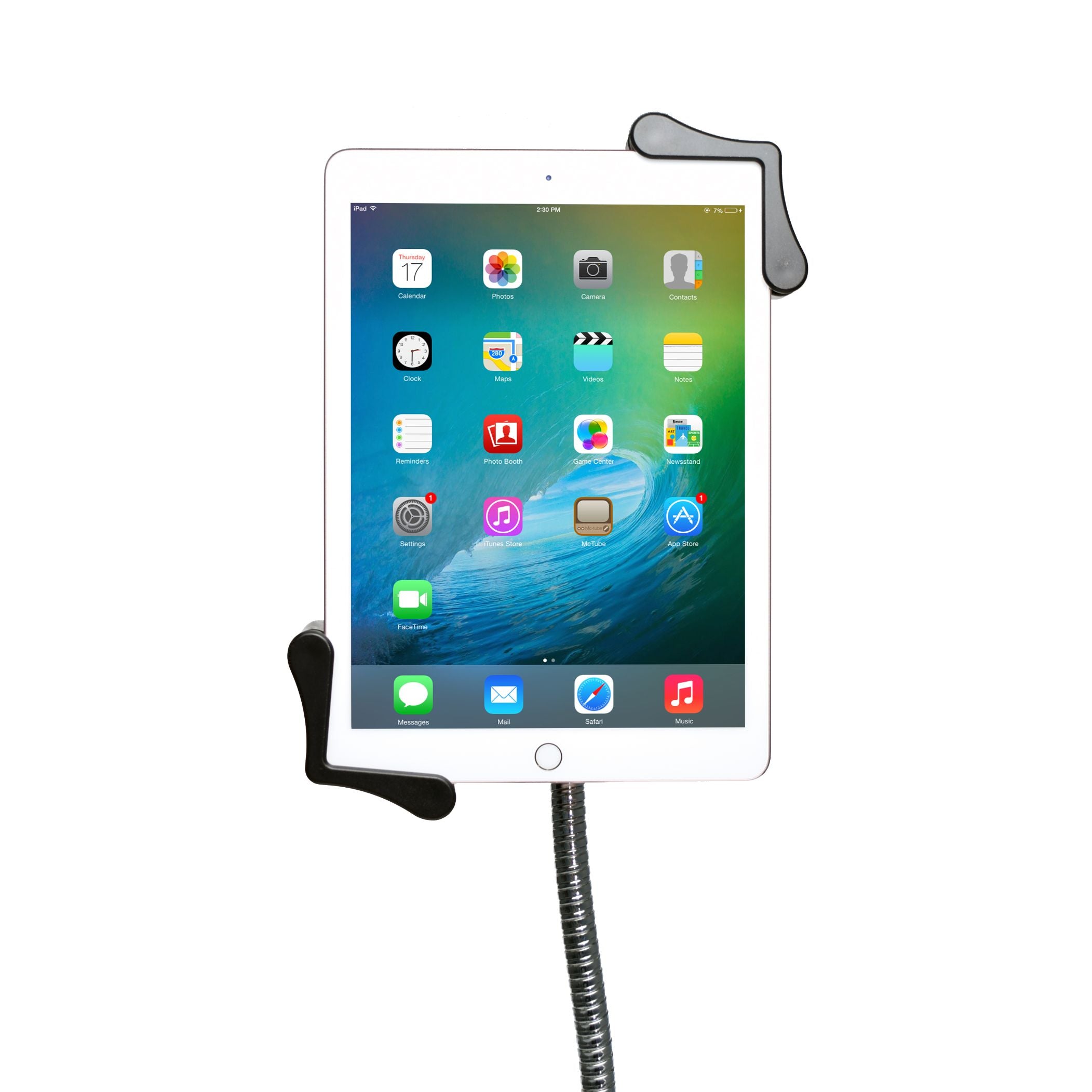 Pedestal Stand w/ Roll Holder for 7 - 13 inch Tablets