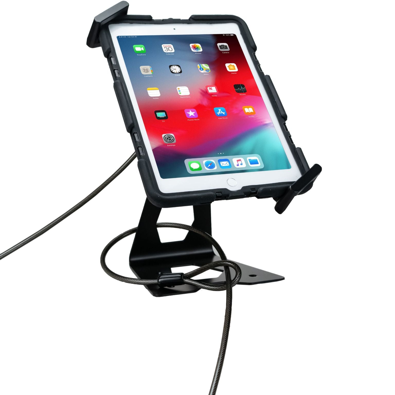 Universal Case-Compatible Security Kiosk Stand for 7 - 13 Inch Tablets