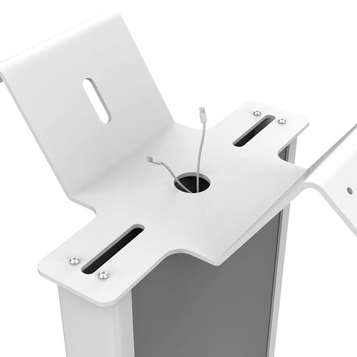 Premium Floor Stand Kiosk w/ Graphic Slots and Dual VESA Plates CTA DIGITAL