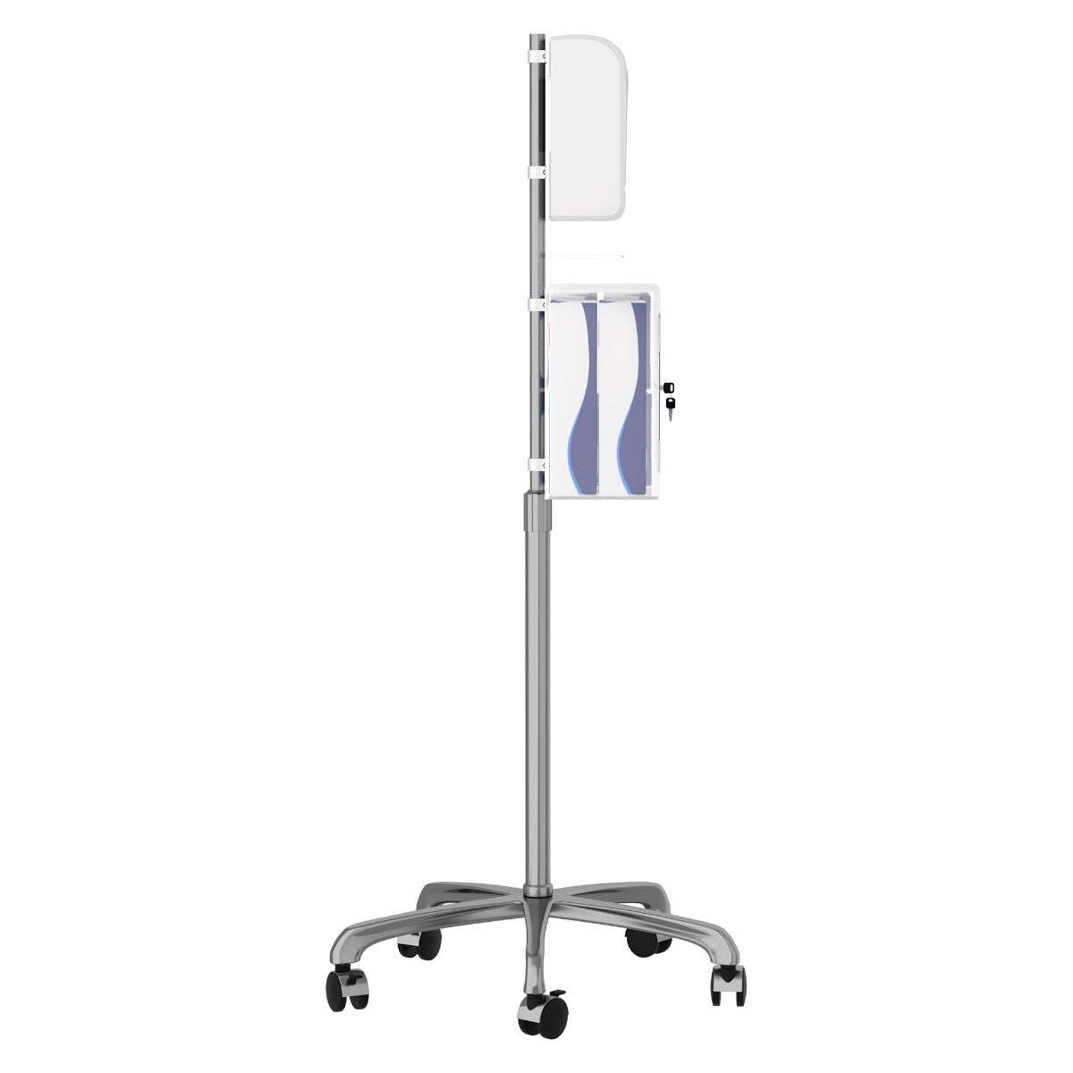 Heavy-Duty Mobile Sanitizing Station with Automatic Soap Dispenser