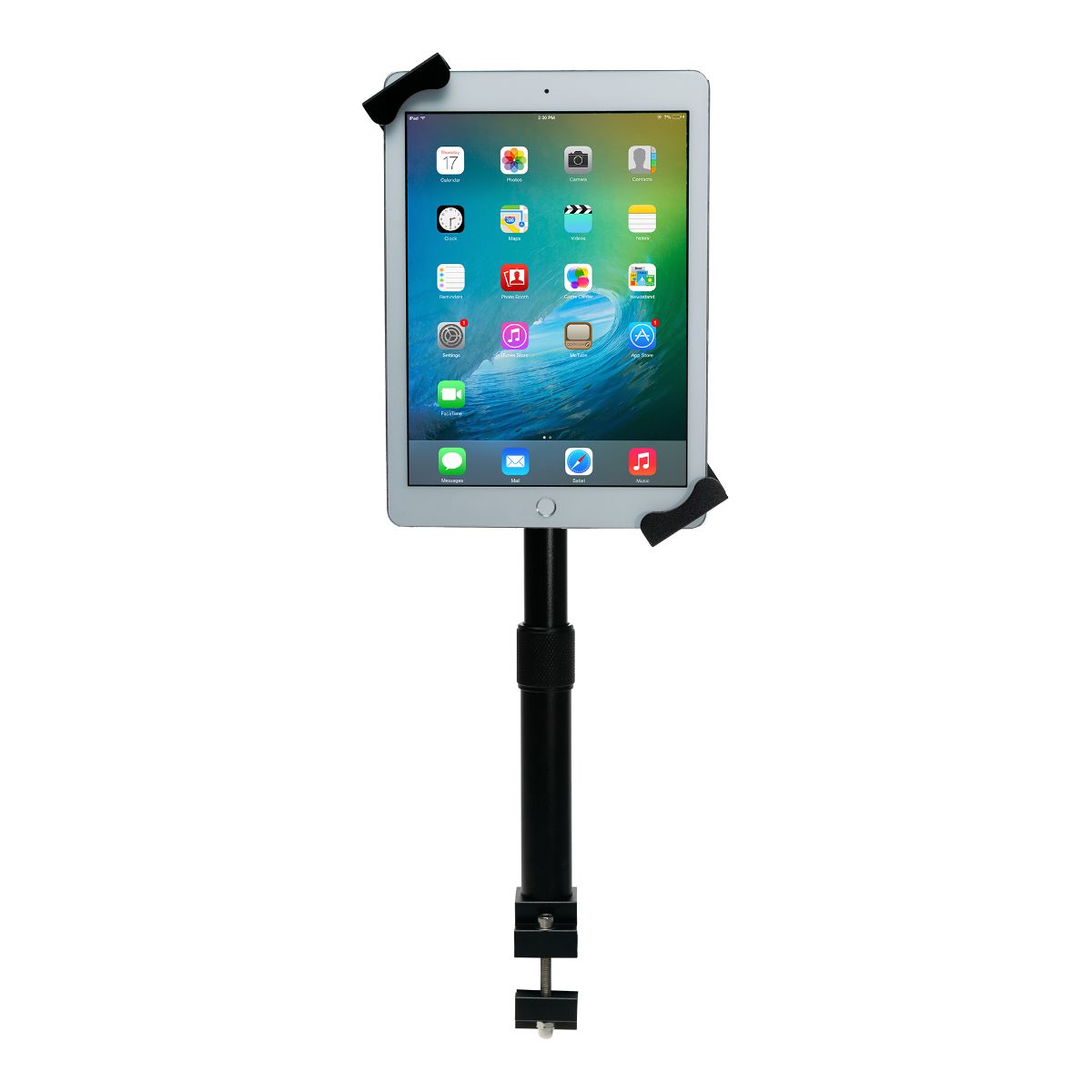 Height-Adjustable Tube-Grip Security Mount for 7 - 14 Inch Tablets